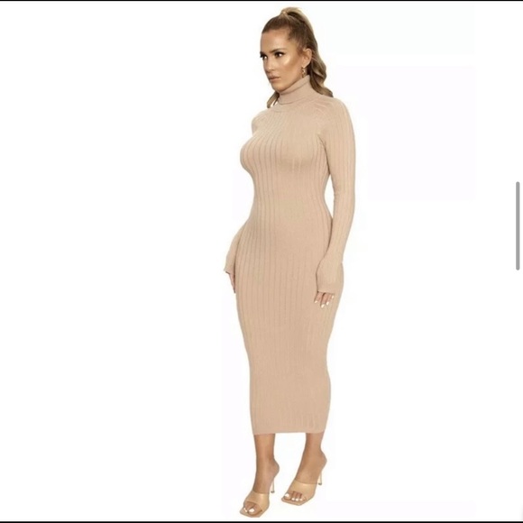 naked wardrobe Dresses & Skirts - Naked Wardrobe Ribbed MIDI dress